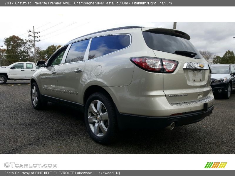 Champagne Silver Metallic / Dark Titanium/Light Titanium 2017 Chevrolet Traverse Premier AWD