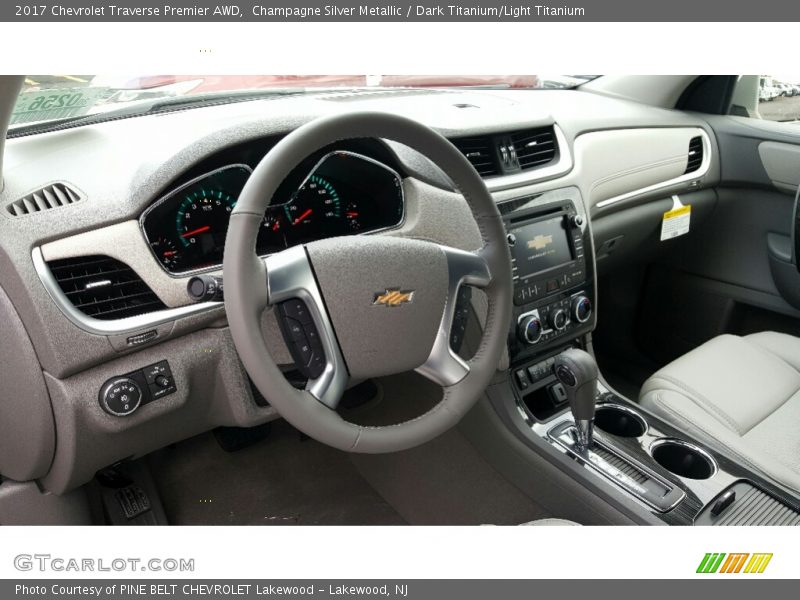 Champagne Silver Metallic / Dark Titanium/Light Titanium 2017 Chevrolet Traverse Premier AWD