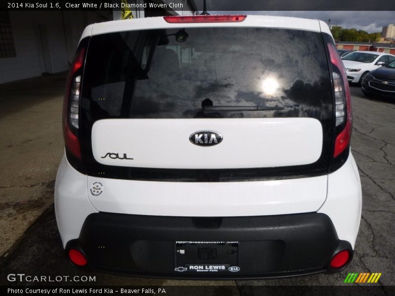 Clear White / Black Diamond Woven Cloth 2014 Kia Soul 1.6