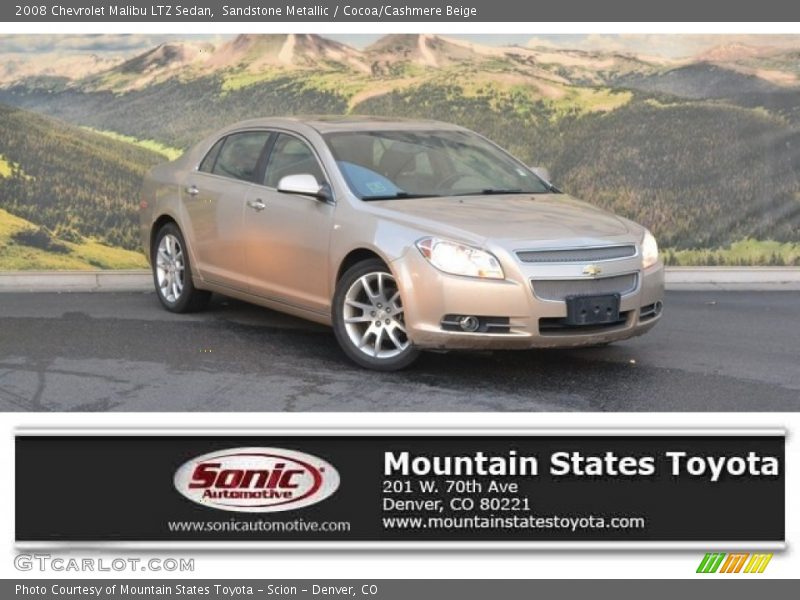 Sandstone Metallic / Cocoa/Cashmere Beige 2008 Chevrolet Malibu LTZ Sedan