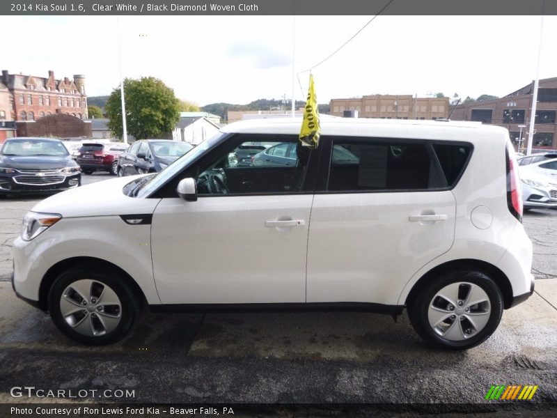 Clear White / Black Diamond Woven Cloth 2014 Kia Soul 1.6