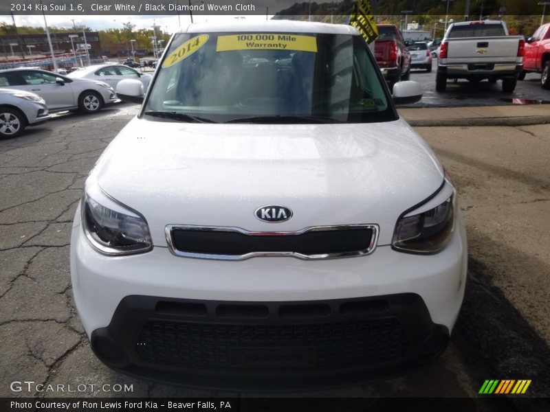 Clear White / Black Diamond Woven Cloth 2014 Kia Soul 1.6