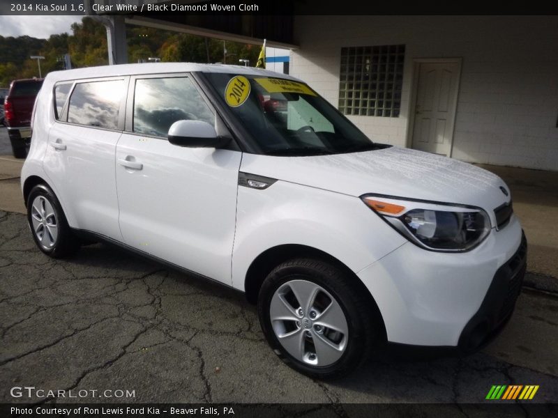 Clear White / Black Diamond Woven Cloth 2014 Kia Soul 1.6