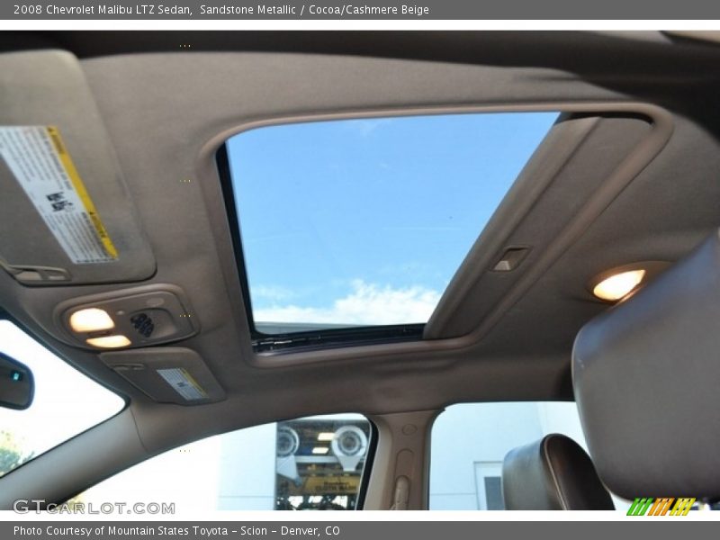 Sandstone Metallic / Cocoa/Cashmere Beige 2008 Chevrolet Malibu LTZ Sedan
