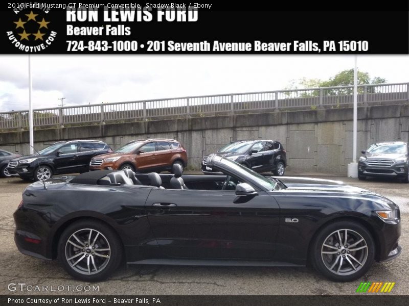 Shadow Black / Ebony 2016 Ford Mustang GT Premium Convertible