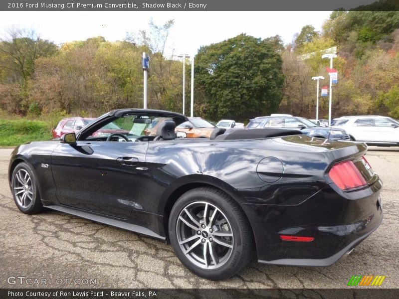 Shadow Black / Ebony 2016 Ford Mustang GT Premium Convertible