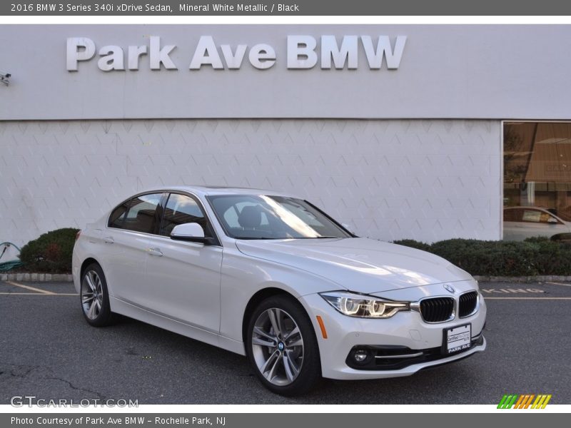 Mineral White Metallic / Black 2016 BMW 3 Series 340i xDrive Sedan