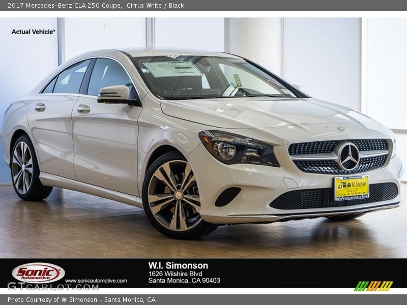 Cirrus White / Black 2017 Mercedes-Benz CLA 250 Coupe