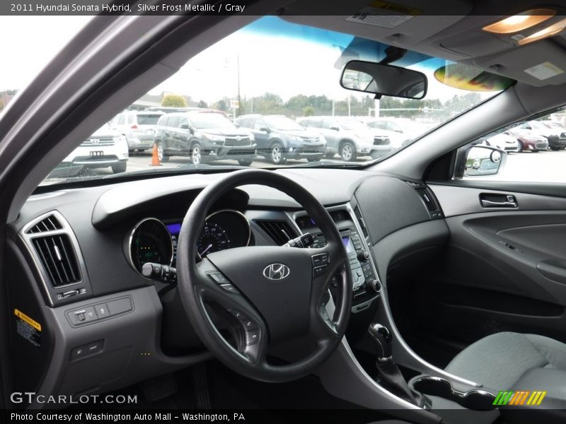 Silver Frost Metallic / Gray 2011 Hyundai Sonata Hybrid