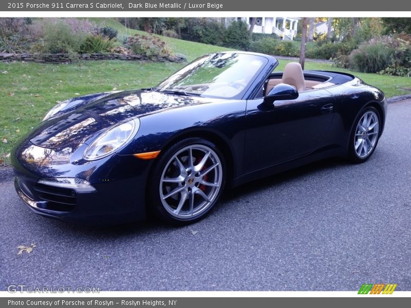 Dark Blue Metallic / Luxor Beige 2015 Porsche 911 Carrera S Cabriolet