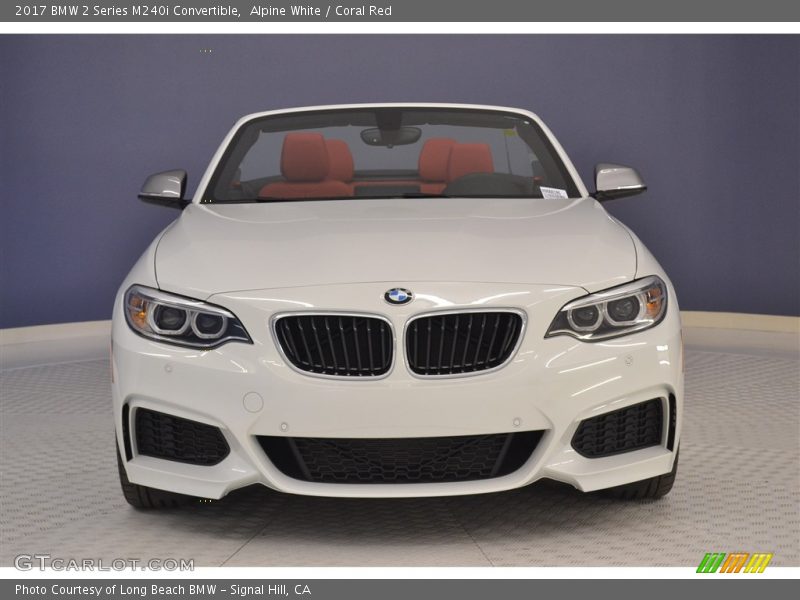 Alpine White / Coral Red 2017 BMW 2 Series M240i Convertible