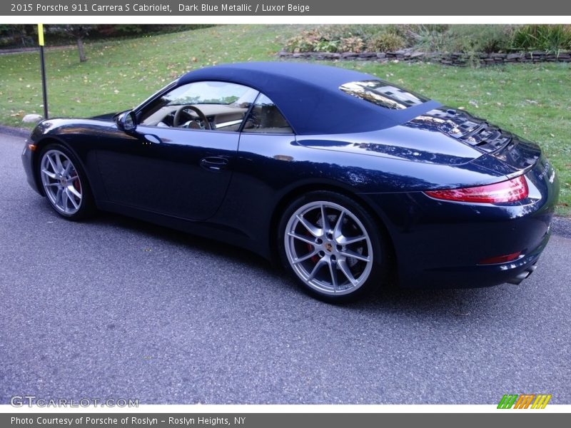 Dark Blue Metallic / Luxor Beige 2015 Porsche 911 Carrera S Cabriolet