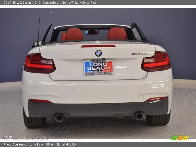 Alpine White / Coral Red 2017 BMW 2 Series M240i Convertible
