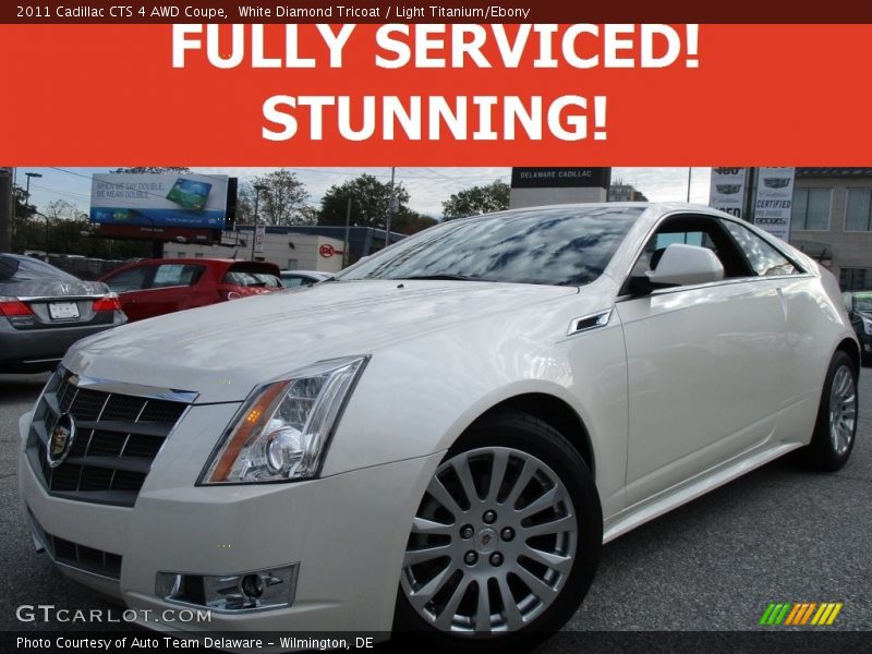 White Diamond Tricoat / Light Titanium/Ebony 2011 Cadillac CTS 4 AWD Coupe