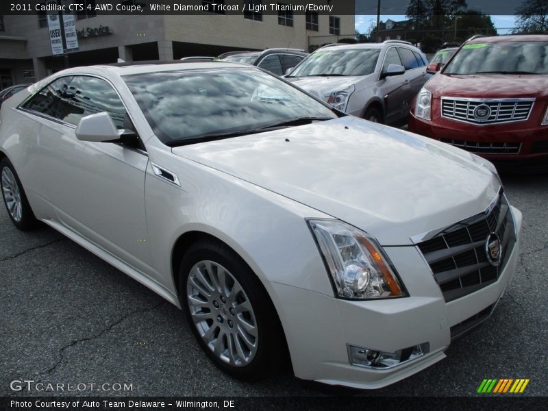 White Diamond Tricoat / Light Titanium/Ebony 2011 Cadillac CTS 4 AWD Coupe