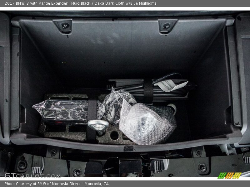 Fluid Black / Deka Dark Cloth w/Blue Highlights 2017 BMW i3 with Range Extender