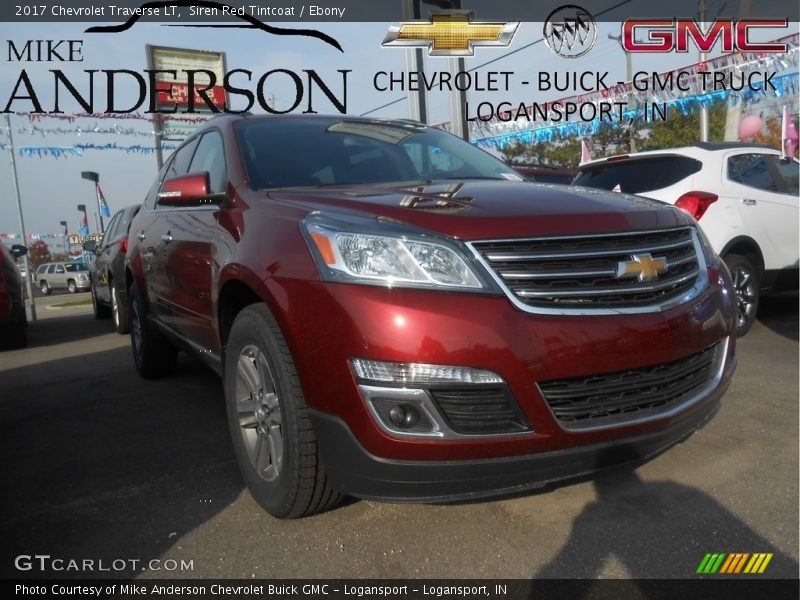 Siren Red Tintcoat / Ebony 2017 Chevrolet Traverse LT