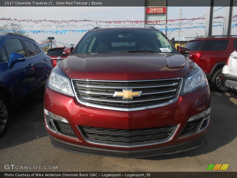Siren Red Tintcoat / Ebony 2017 Chevrolet Traverse LT