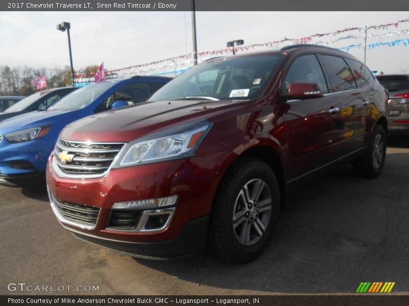 Siren Red Tintcoat / Ebony 2017 Chevrolet Traverse LT