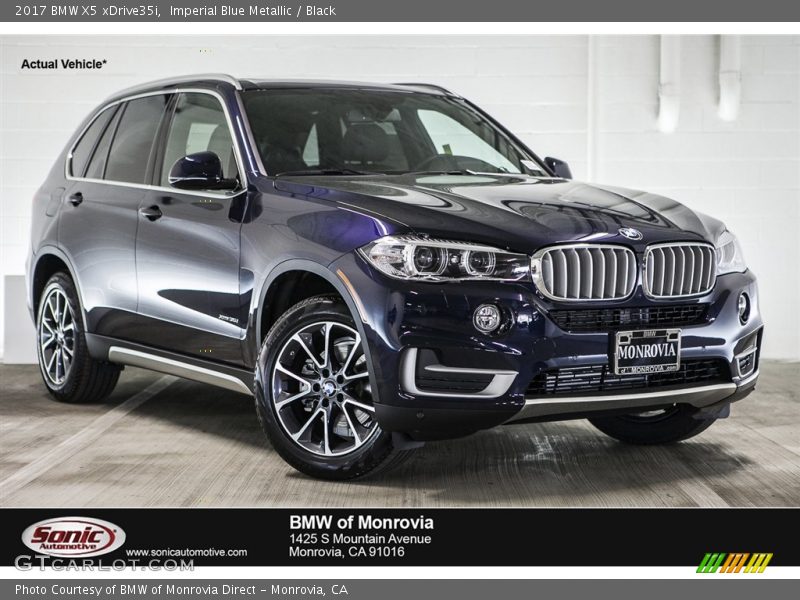 Imperial Blue Metallic / Black 2017 BMW X5 xDrive35i