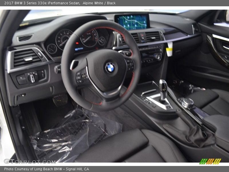 Alpine White / Black 2017 BMW 3 Series 330e iPerfomance Sedan