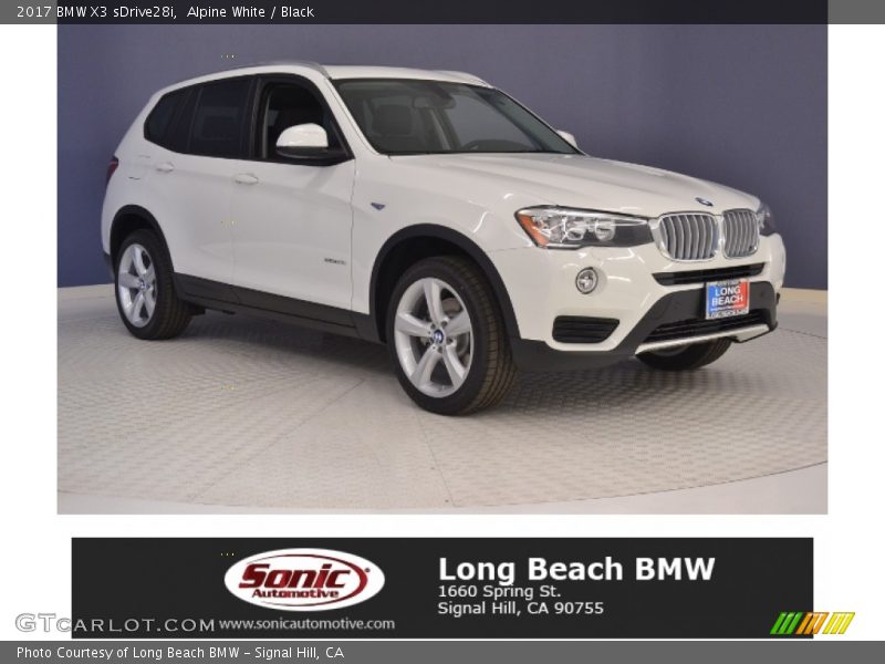 Alpine White / Black 2017 BMW X3 sDrive28i