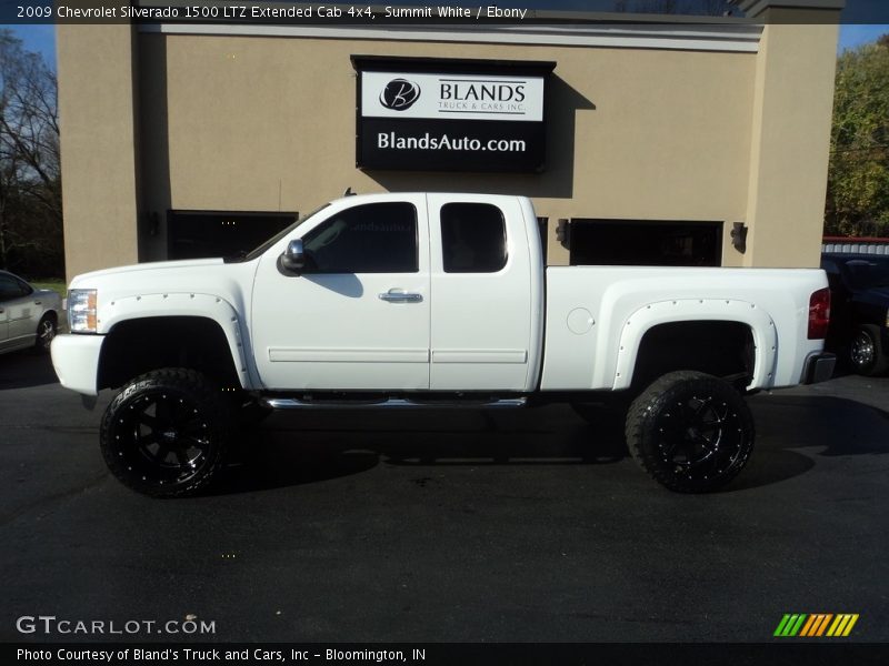 Summit White / Ebony 2009 Chevrolet Silverado 1500 LTZ Extended Cab 4x4