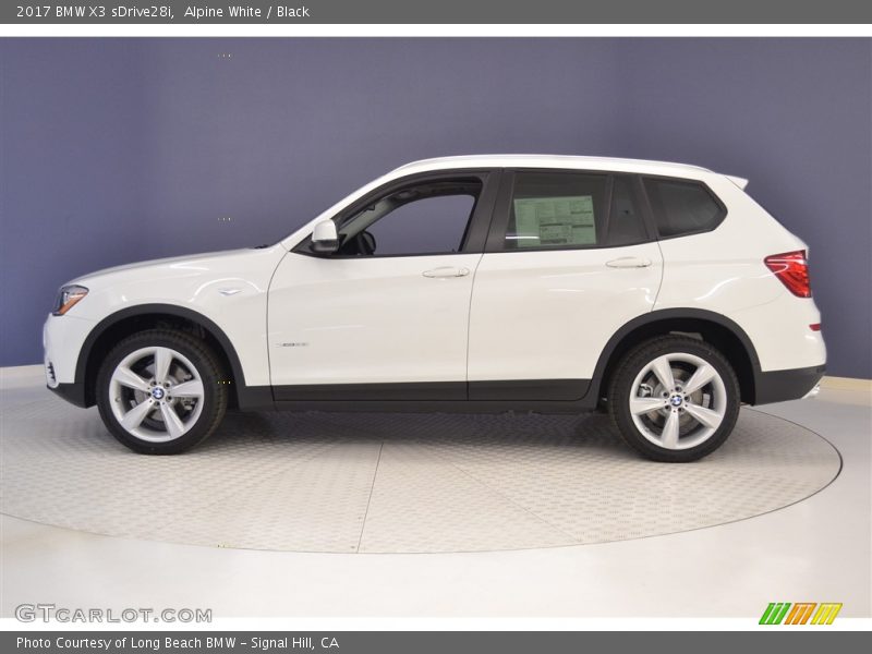 Alpine White / Black 2017 BMW X3 sDrive28i