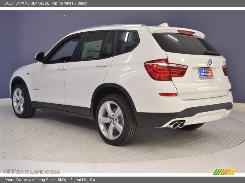 Alpine White / Black 2017 BMW X3 sDrive28i