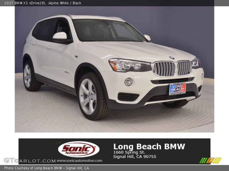 Alpine White / Black 2017 BMW X3 sDrive28i