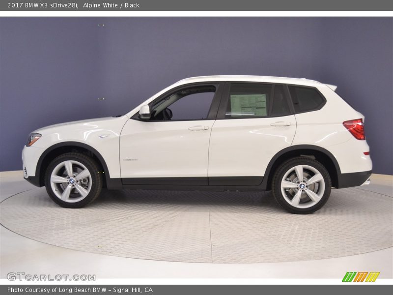 Alpine White / Black 2017 BMW X3 sDrive28i