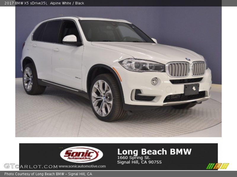 Alpine White / Black 2017 BMW X5 sDrive35i