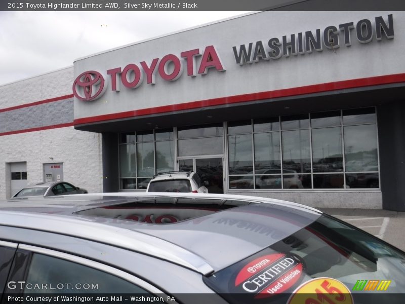 Silver Sky Metallic / Black 2015 Toyota Highlander Limited AWD