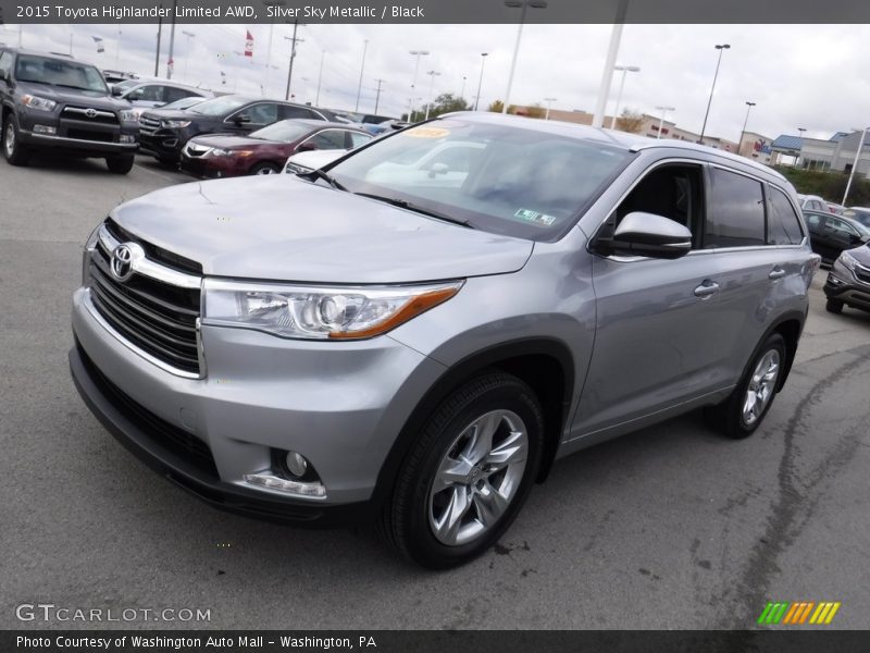 Silver Sky Metallic / Black 2015 Toyota Highlander Limited AWD