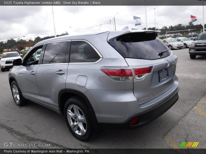 Silver Sky Metallic / Black 2015 Toyota Highlander Limited AWD