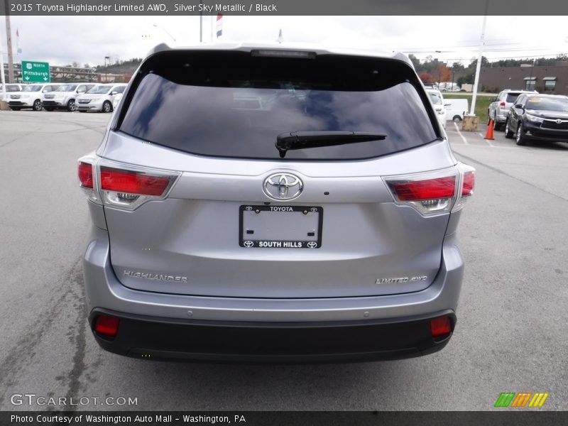 Silver Sky Metallic / Black 2015 Toyota Highlander Limited AWD
