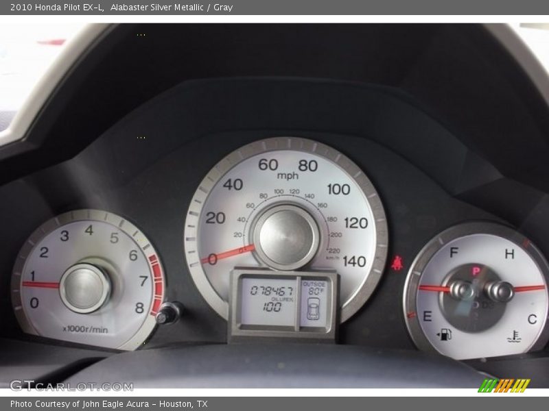 Alabaster Silver Metallic / Gray 2010 Honda Pilot EX-L