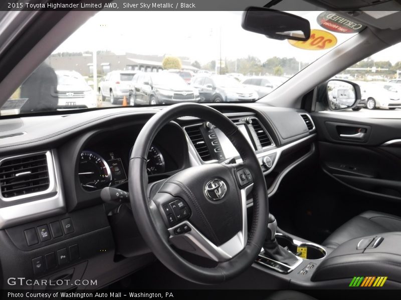 Silver Sky Metallic / Black 2015 Toyota Highlander Limited AWD