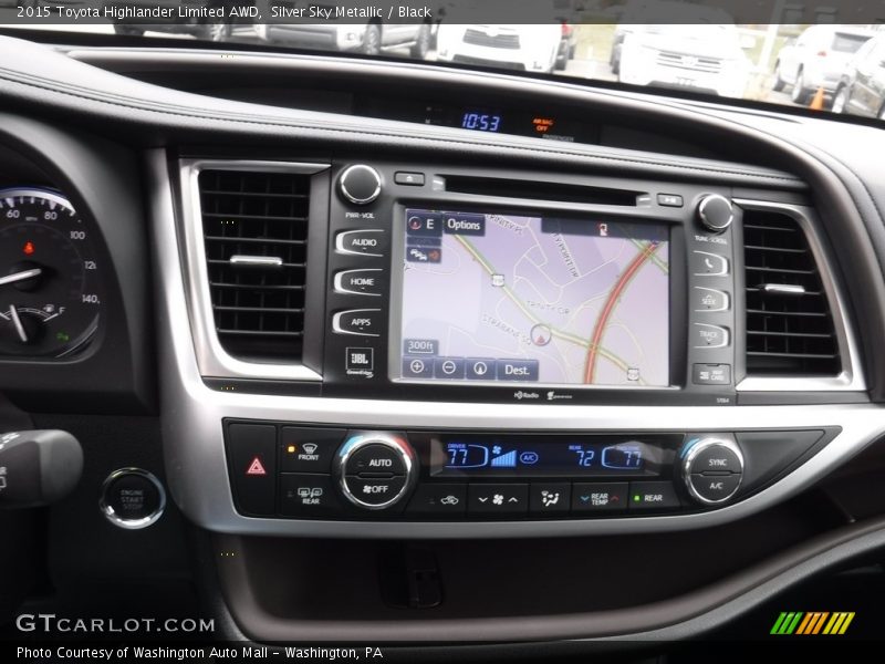 Silver Sky Metallic / Black 2015 Toyota Highlander Limited AWD