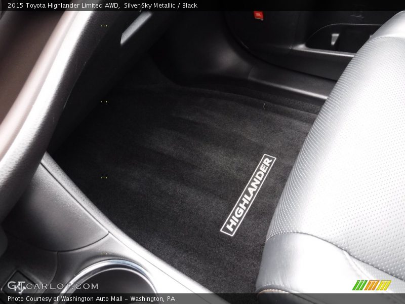 Silver Sky Metallic / Black 2015 Toyota Highlander Limited AWD