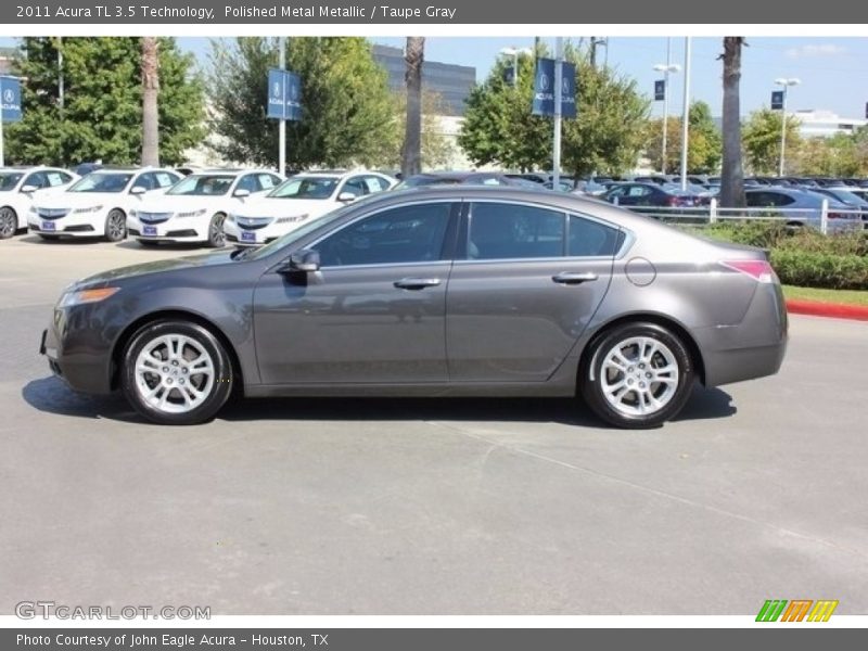 Polished Metal Metallic / Taupe Gray 2011 Acura TL 3.5 Technology