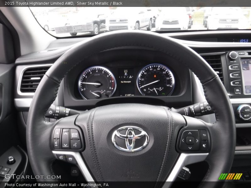 Silver Sky Metallic / Black 2015 Toyota Highlander Limited AWD