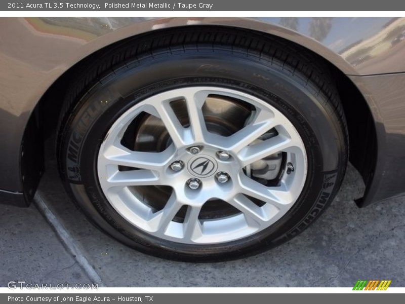Polished Metal Metallic / Taupe Gray 2011 Acura TL 3.5 Technology