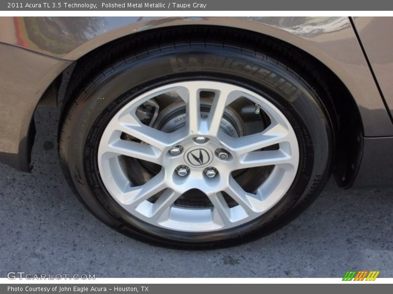 Polished Metal Metallic / Taupe Gray 2011 Acura TL 3.5 Technology