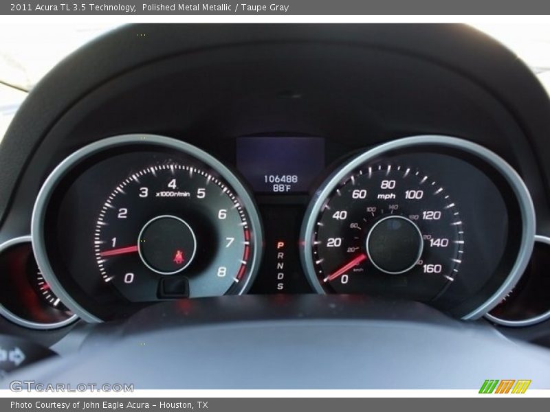 Polished Metal Metallic / Taupe Gray 2011 Acura TL 3.5 Technology