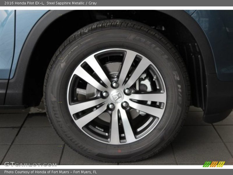 Steel Sapphire Metallic / Gray 2016 Honda Pilot EX-L
