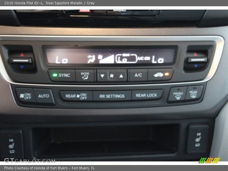 Steel Sapphire Metallic / Gray 2016 Honda Pilot EX-L