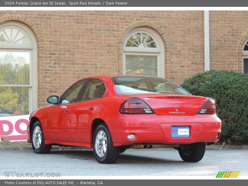 Sport Red Metallic / Dark Pewter 2004 Pontiac Grand Am SE Sedan