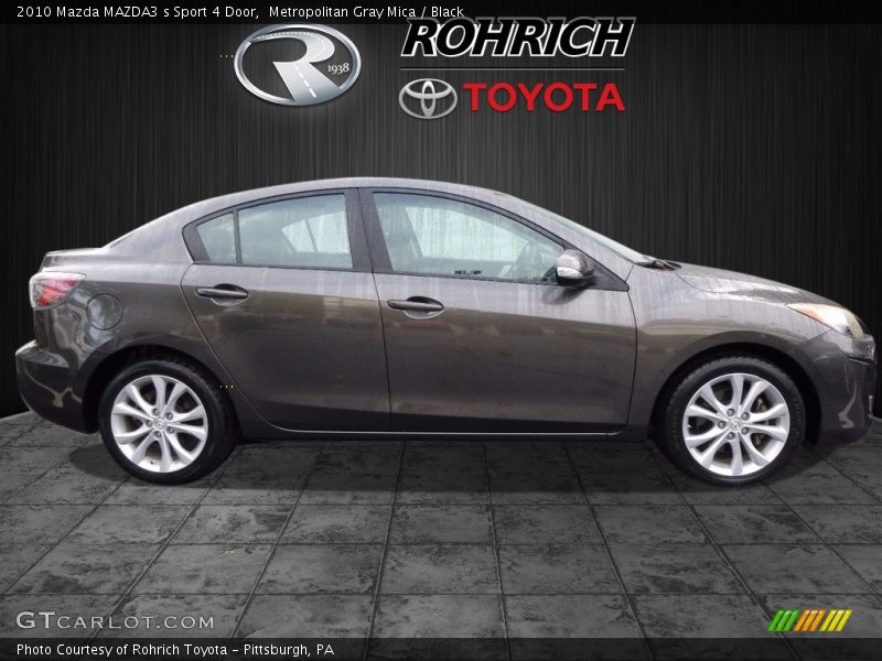 Metropolitan Gray Mica / Black 2010 Mazda MAZDA3 s Sport 4 Door