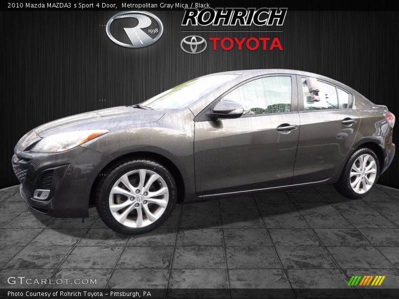 Metropolitan Gray Mica / Black 2010 Mazda MAZDA3 s Sport 4 Door
